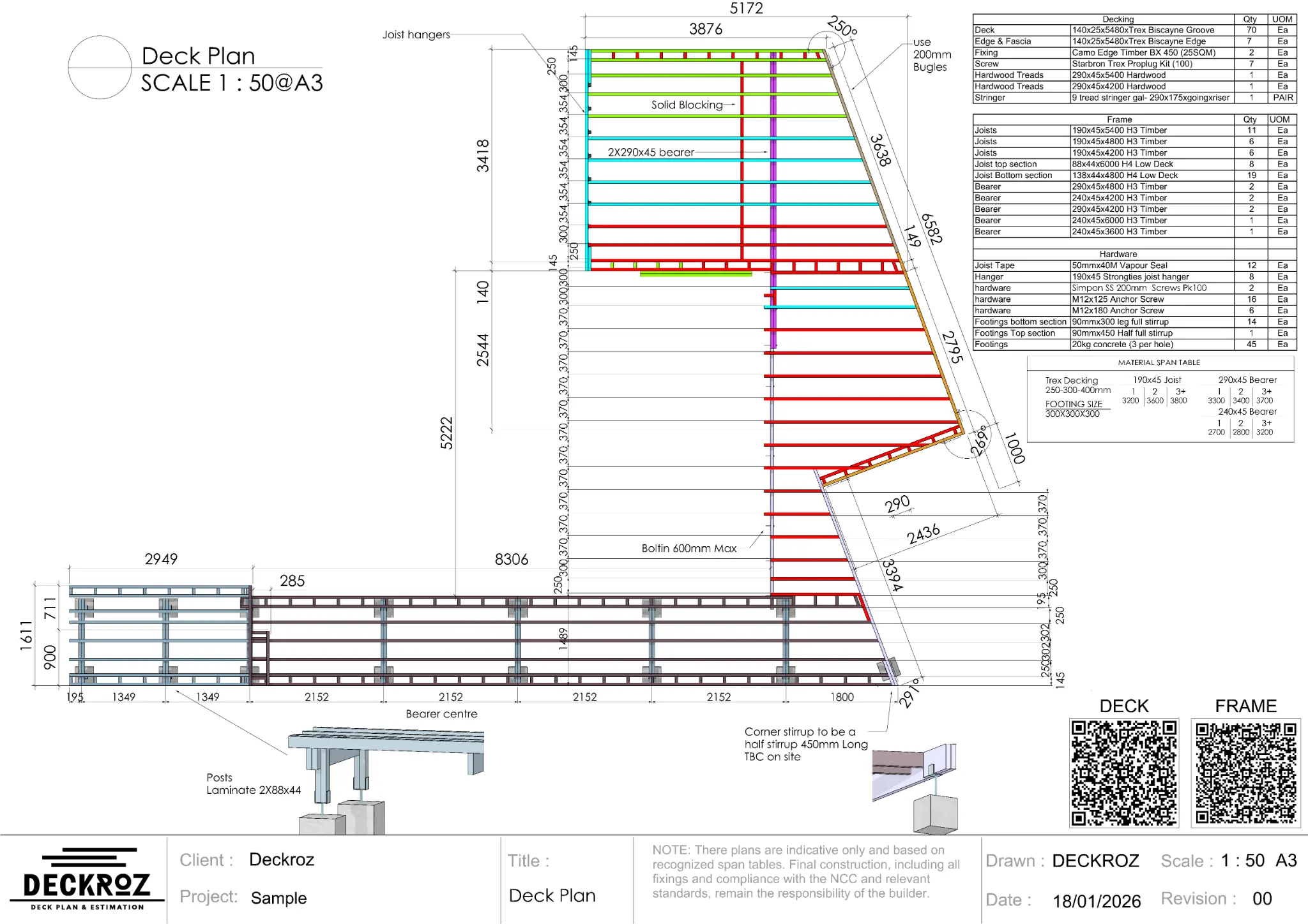 Deck Plan Framing
