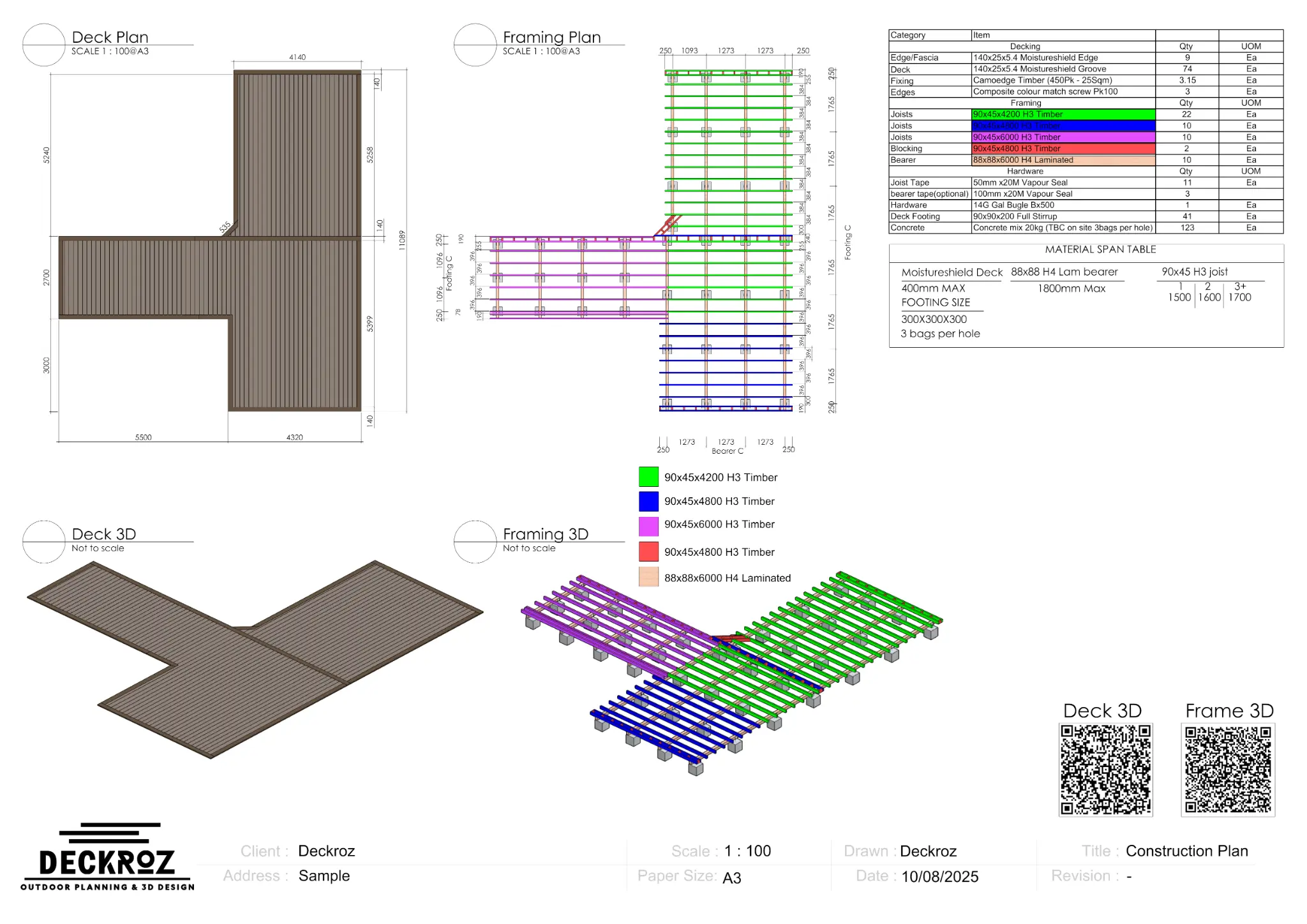 Detailed Construction Plan 3D View